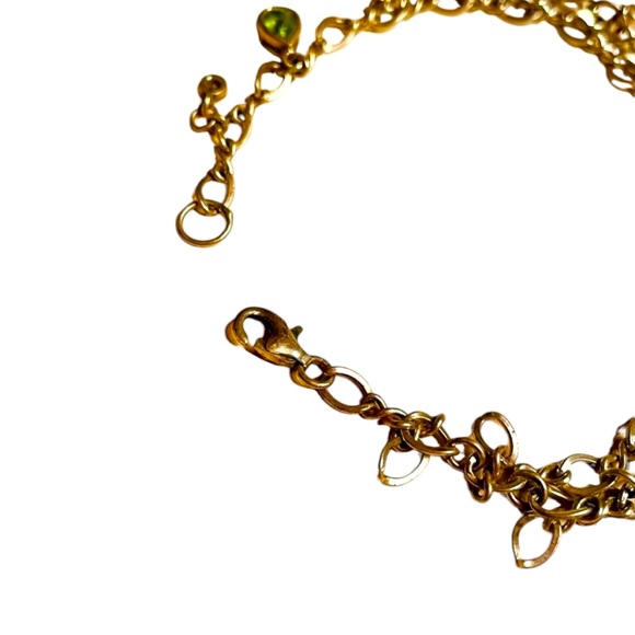 Peridot and Citrine Sterling Silver Charm Bracelet from The Silver Company - Picture 4 of 10